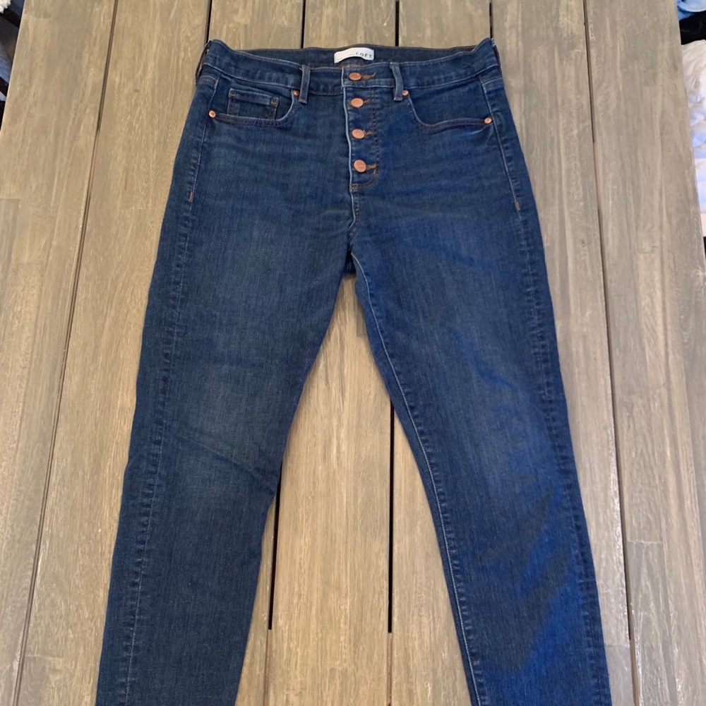 LOFT jeans with raw hem